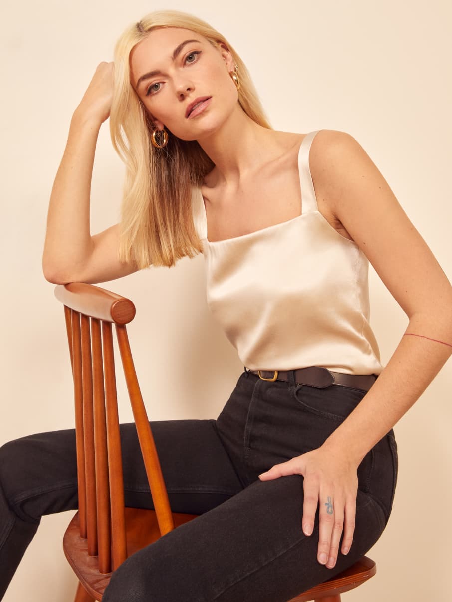 Juliana Top - Sleeveless Silk | Reformation