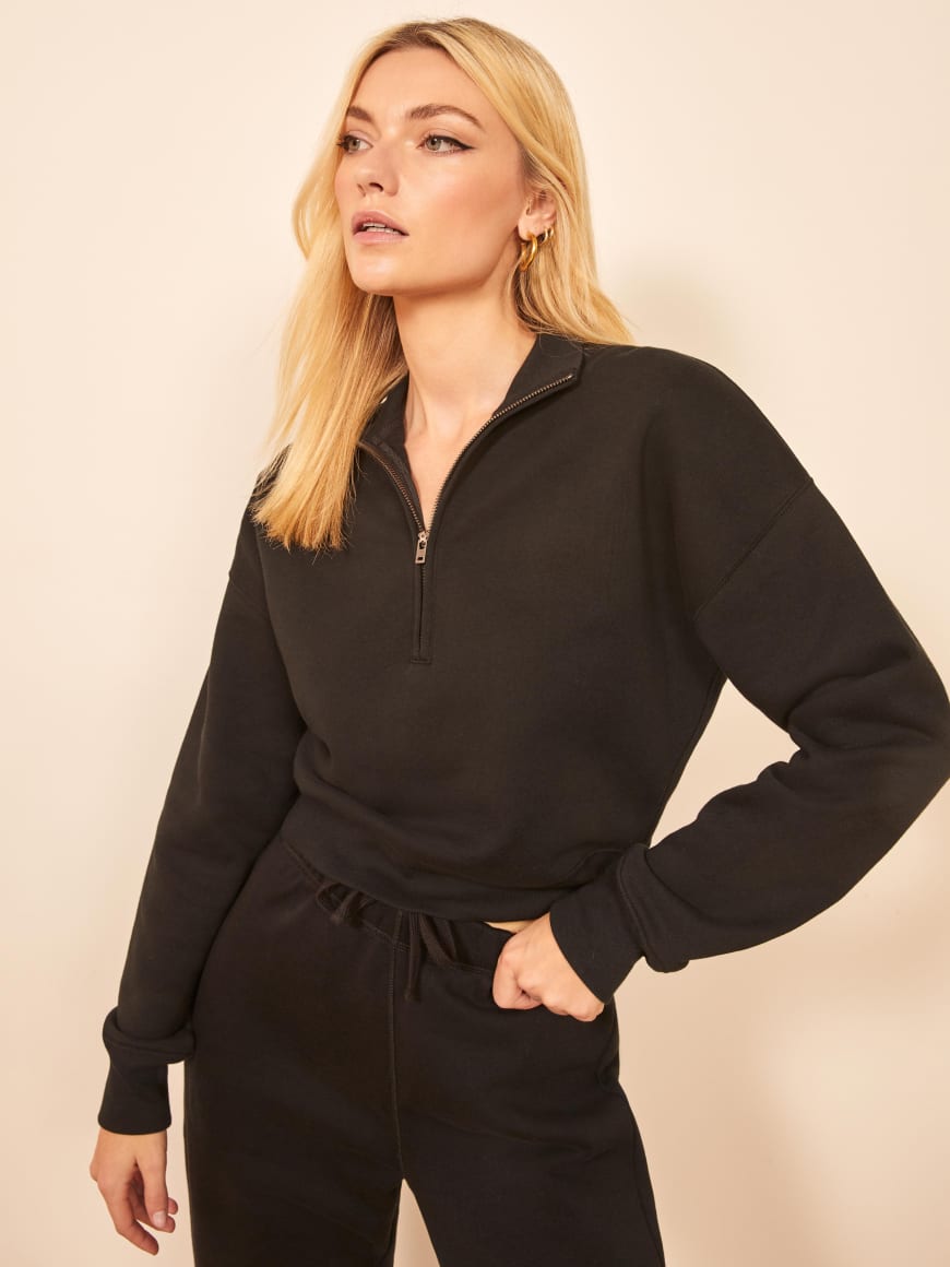 Marla Zip Sweatshirt - Mockneck Knit