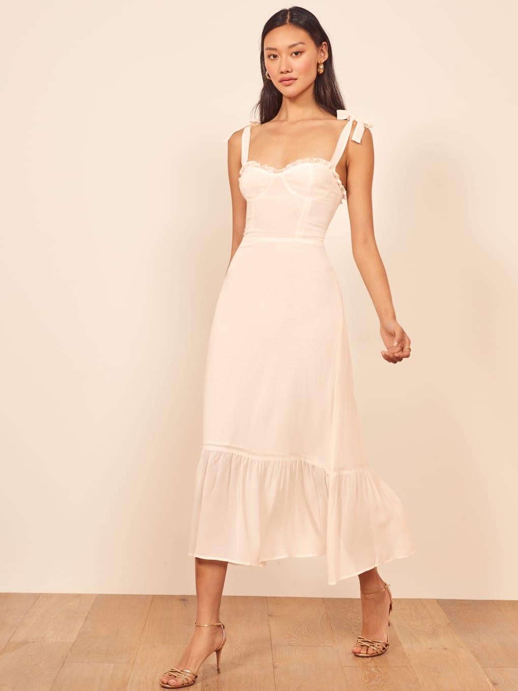 Reformation nikita dress ivory Clearance