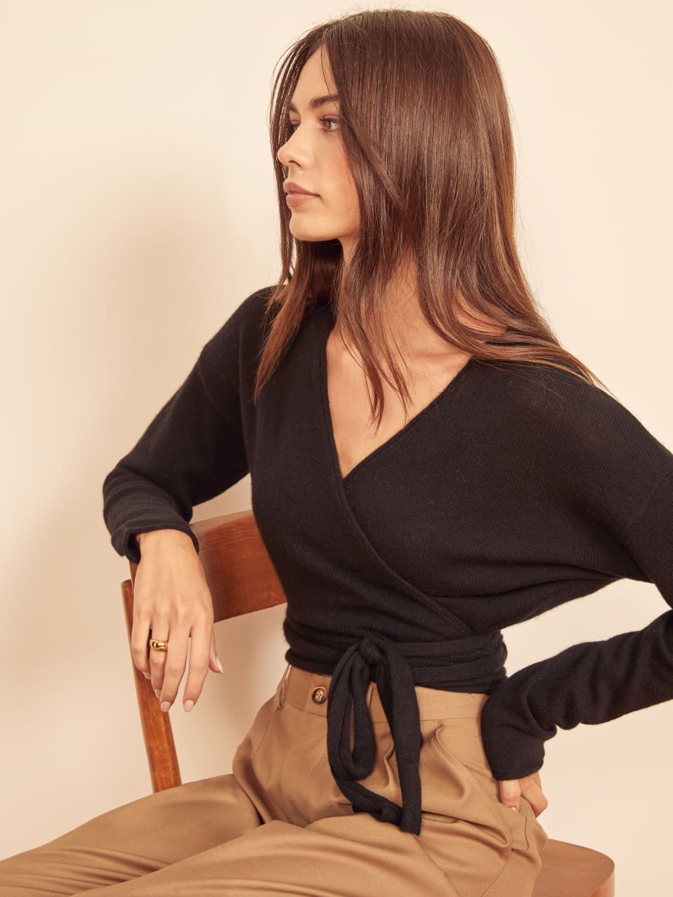 Reformation wrap sweater clearance