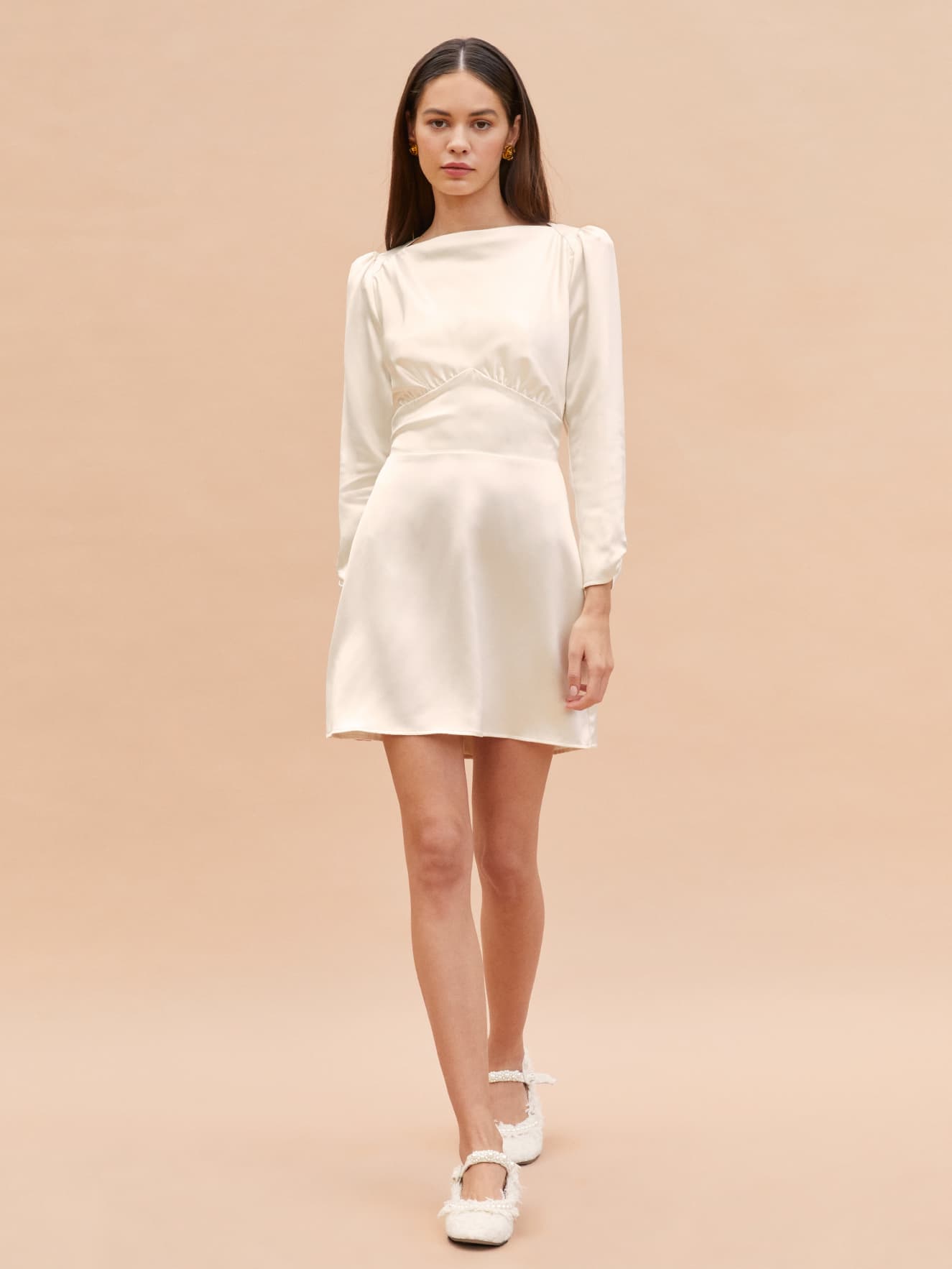 Reformation ivory dress clearance
