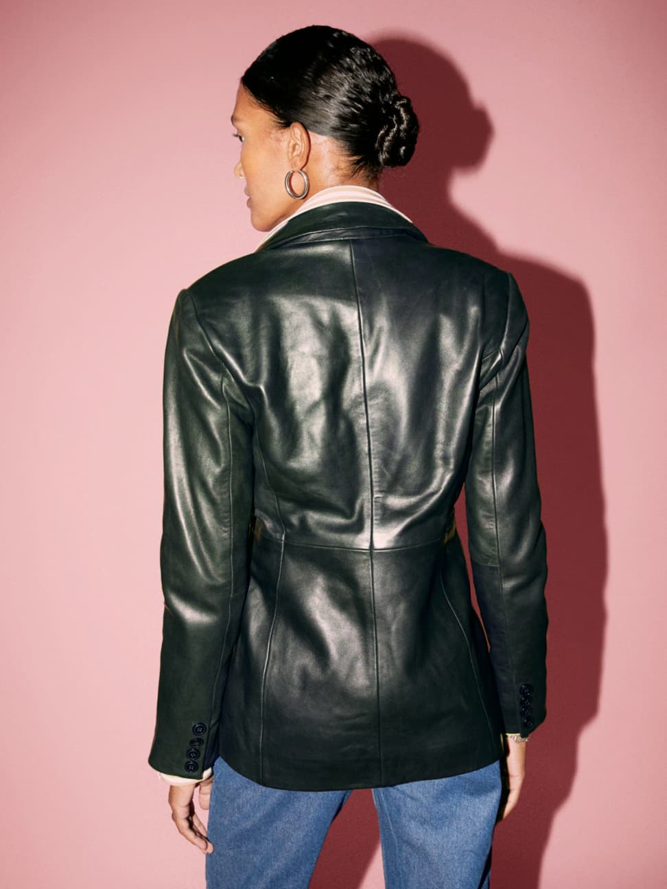 Reformation veda bowery leather blazer clearance