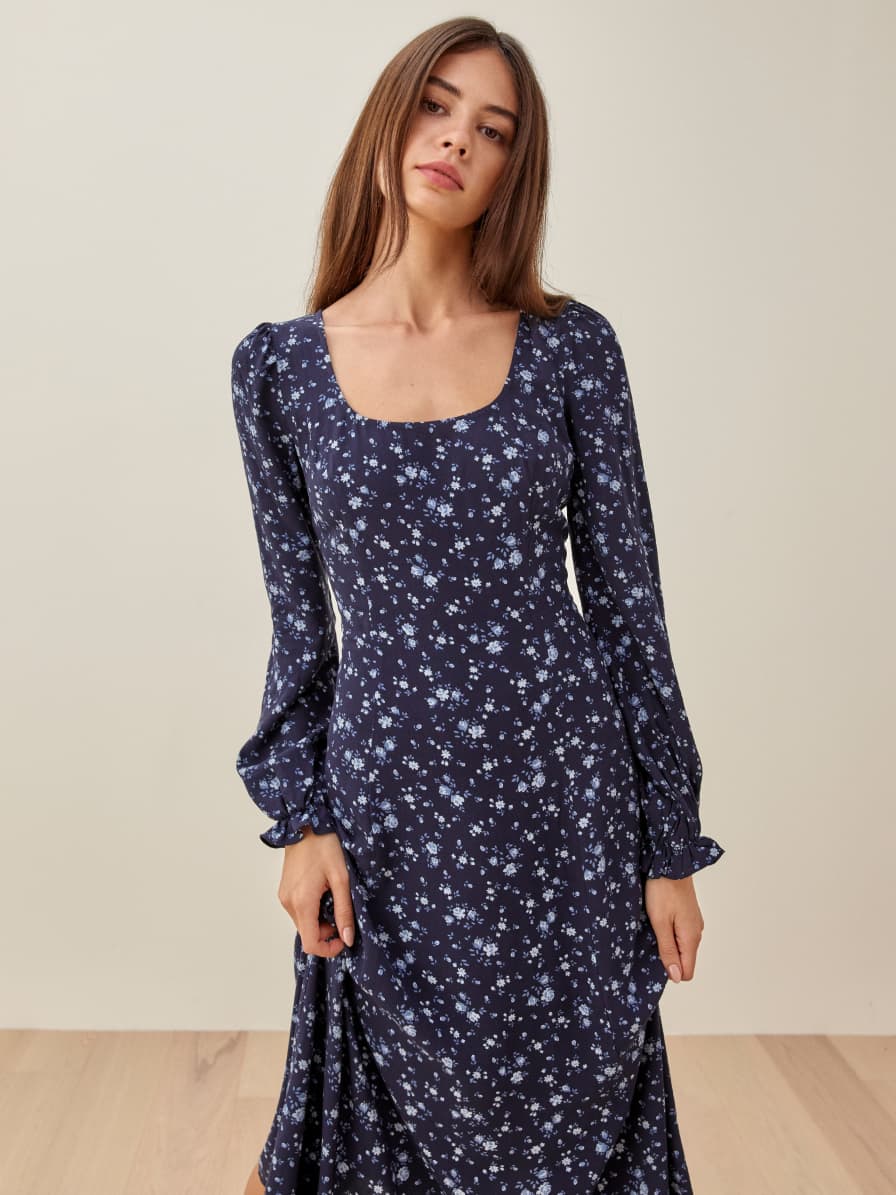 Reformation woodstock dress clearance