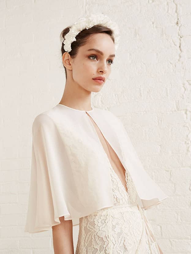 Dress with capelet clearance