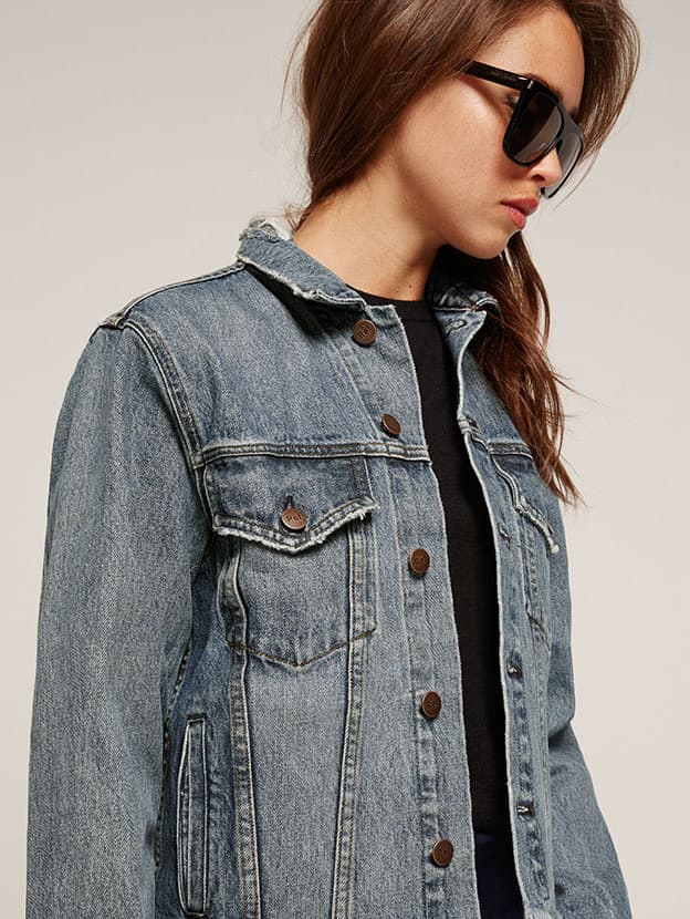 Reformation denim jacket clearance