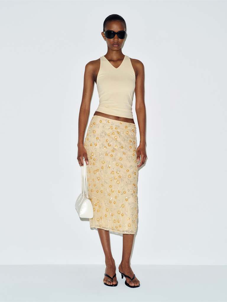 Helen Low Waist Midi Skirt
