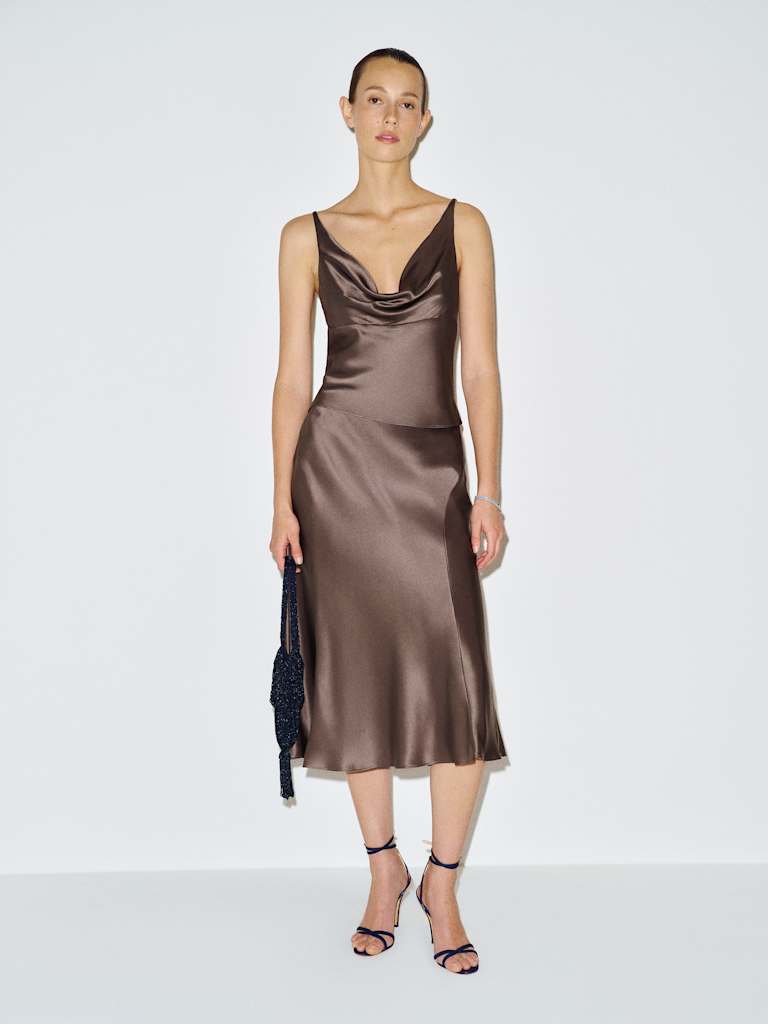 Olivine Silk Two Piece