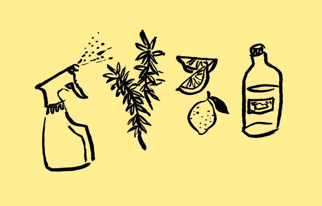 cleaning spray bottle