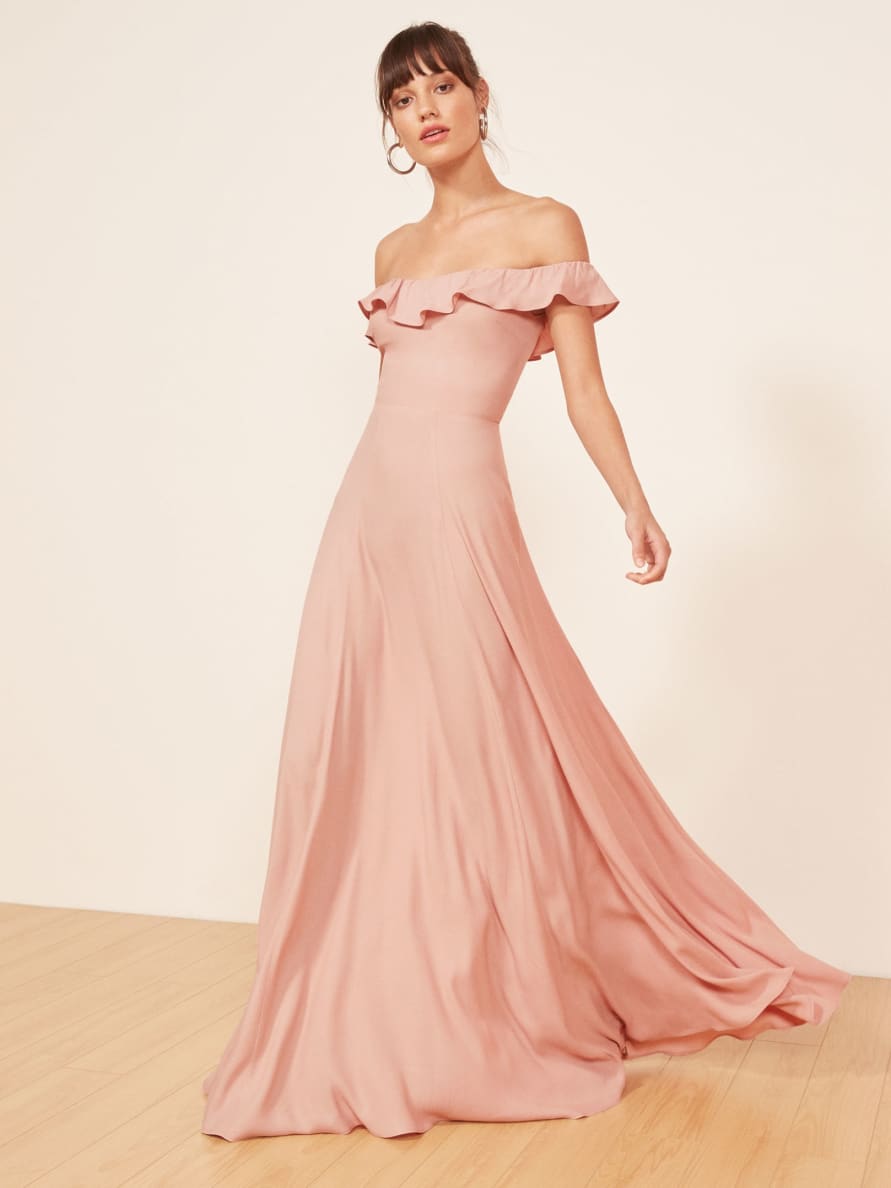 reformation blush dress