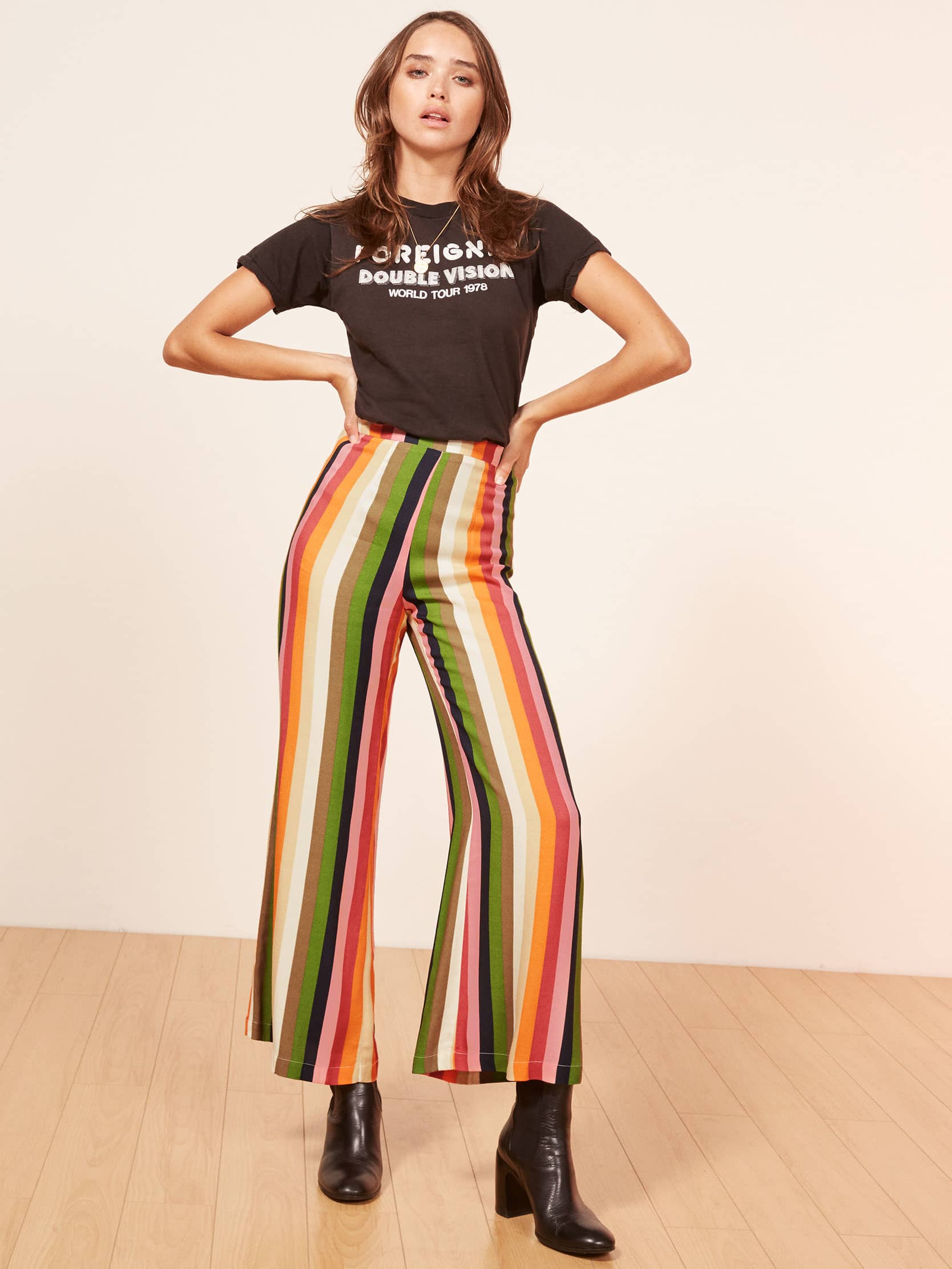 reformation striped pants