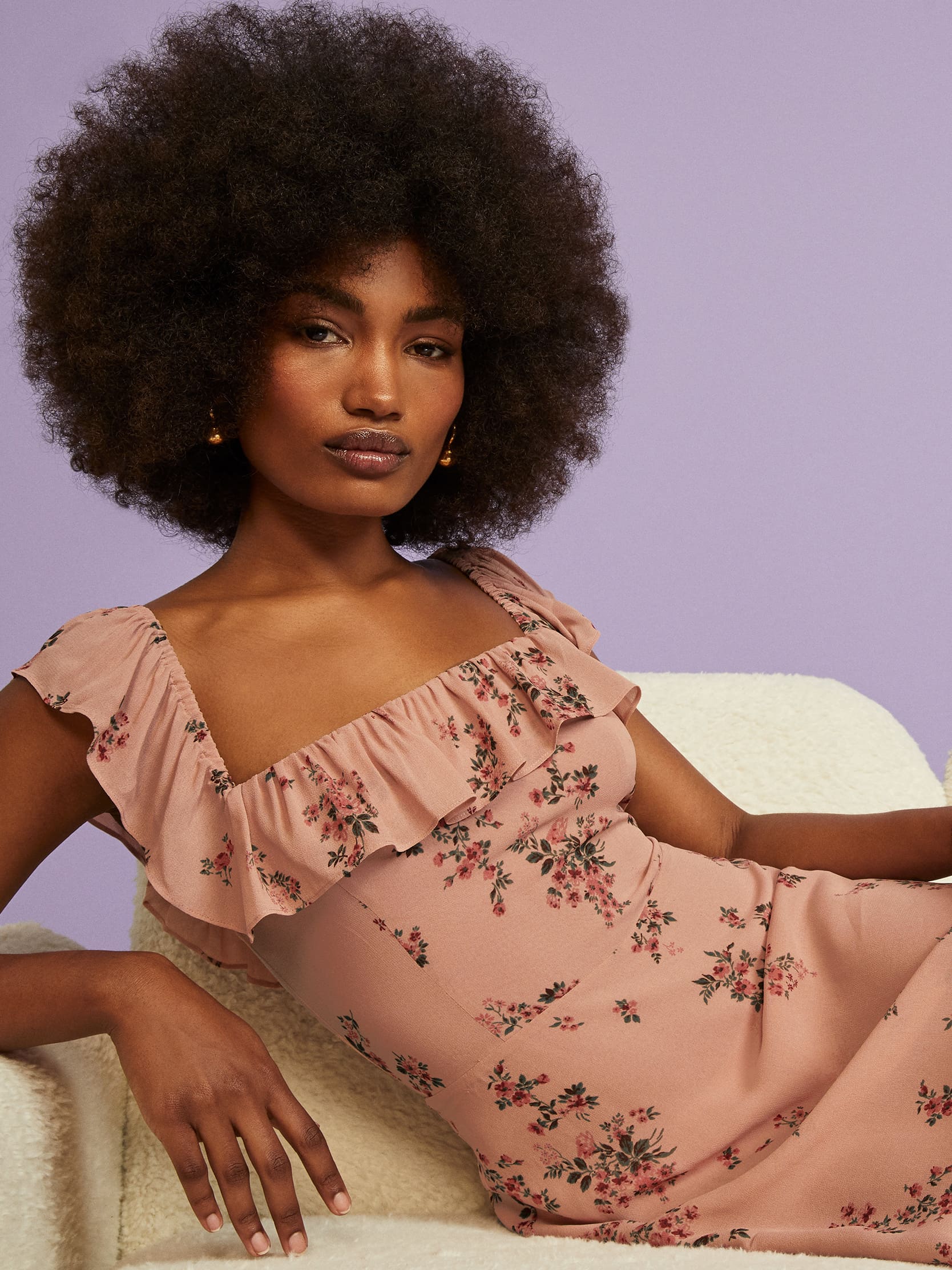 Colette Dress - Tank Straps Midi Georgette | Reformation
