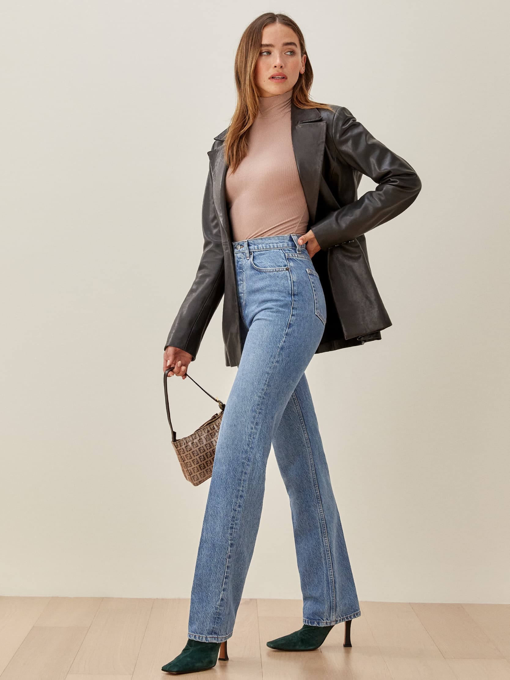 Newsprint High Rise Straight Long Jeans - Sustainable Denim | Reformation