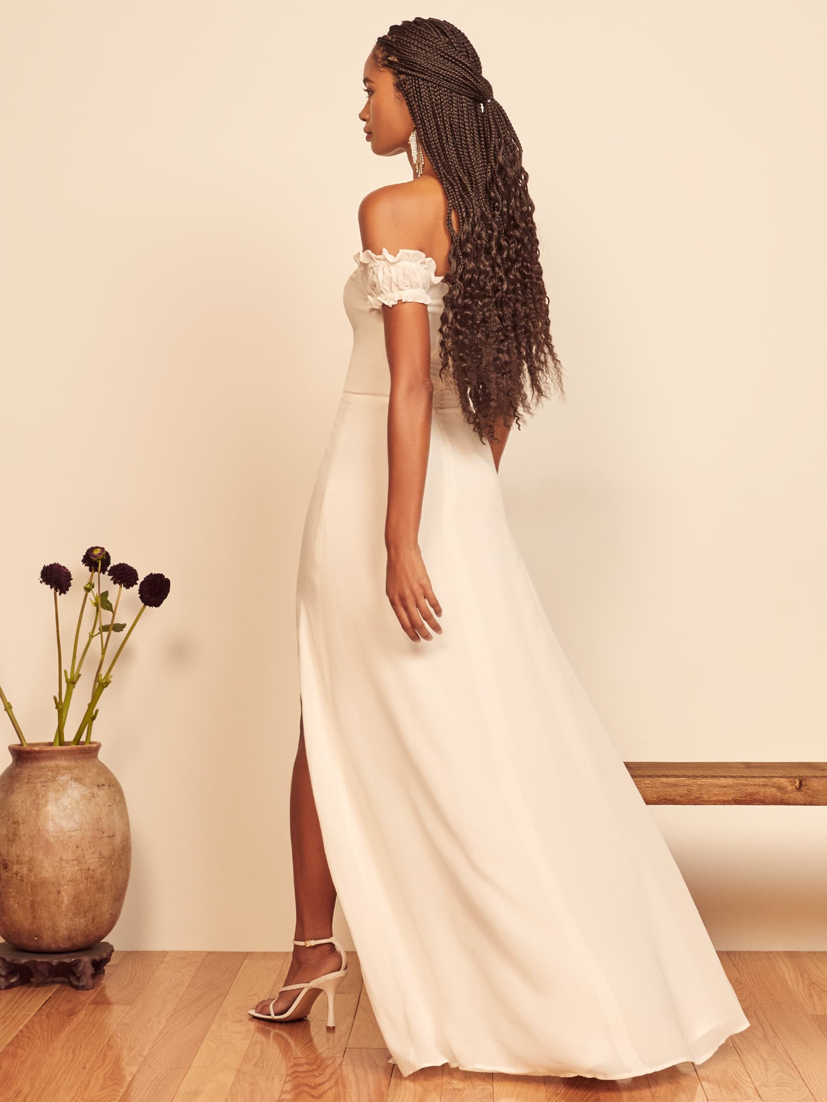 Gimlet Dress - Short Sleeve Bridal Georgette | Reformation