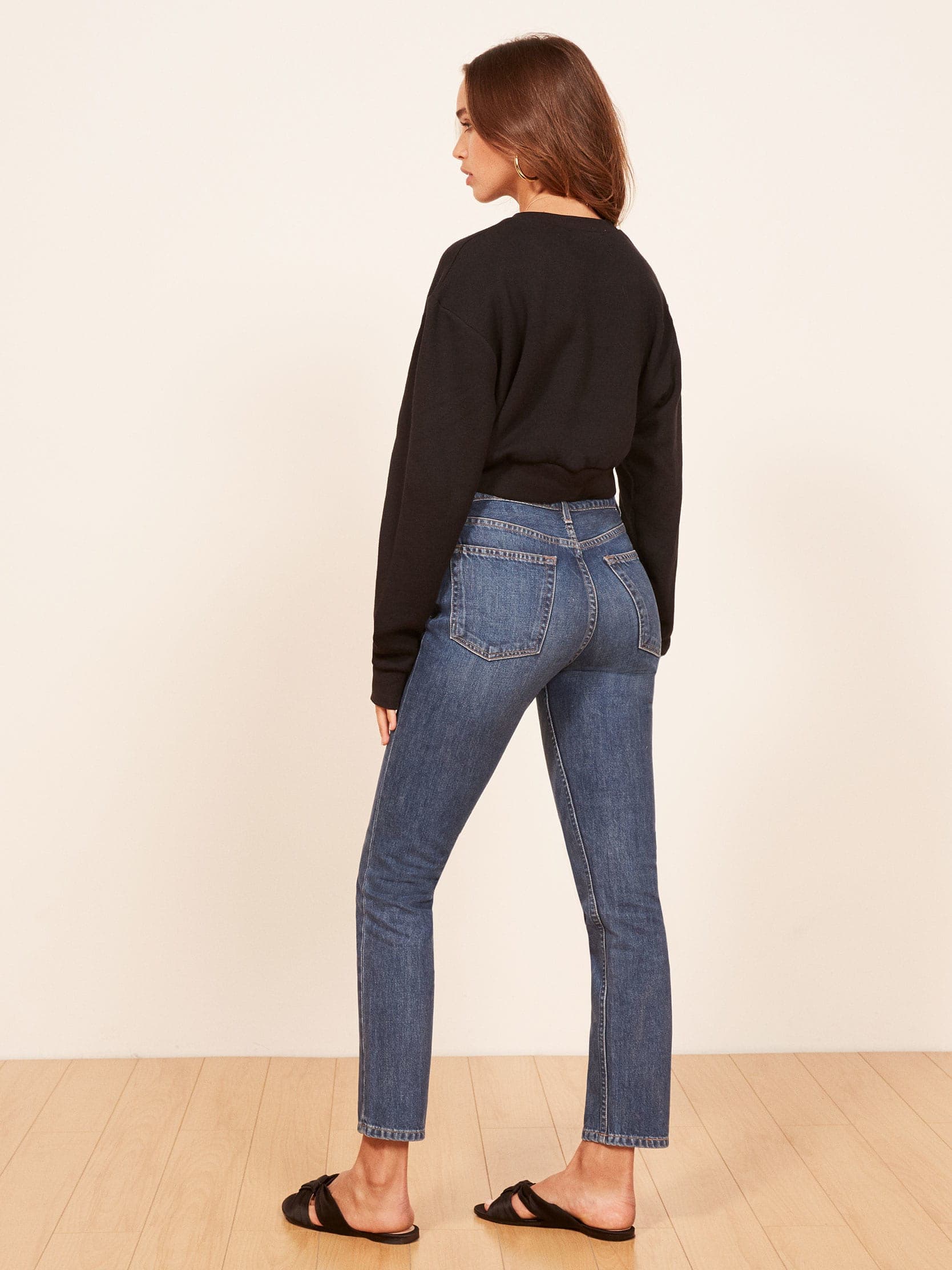 reformation hunter crop sweatshirt