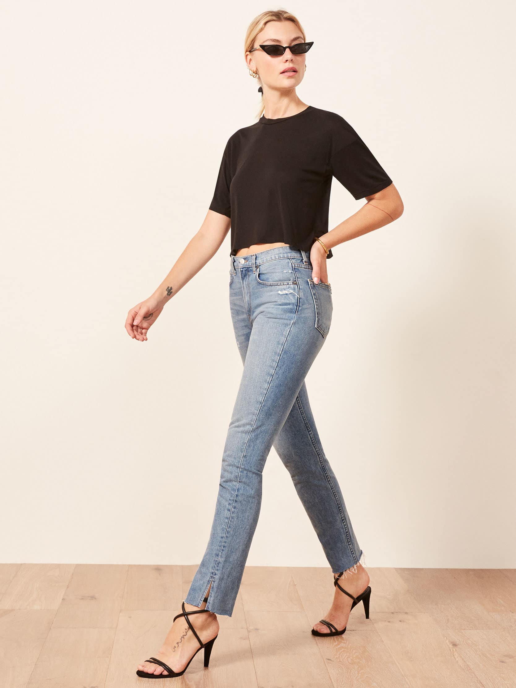 reformation high cigarette jeans