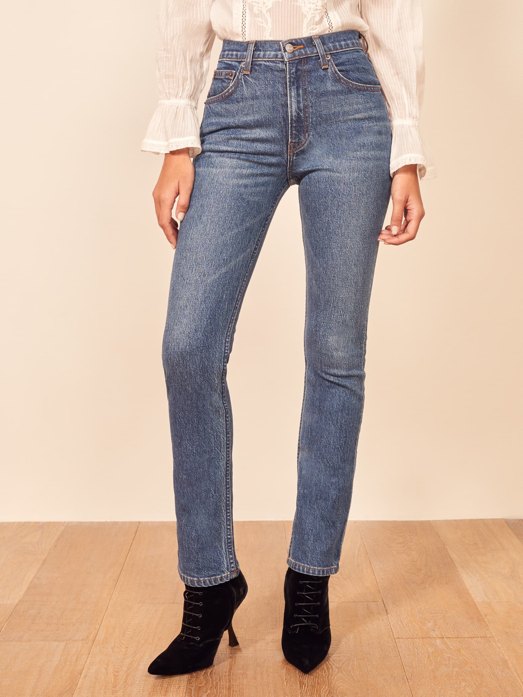 liza ultra high rise straight jeans