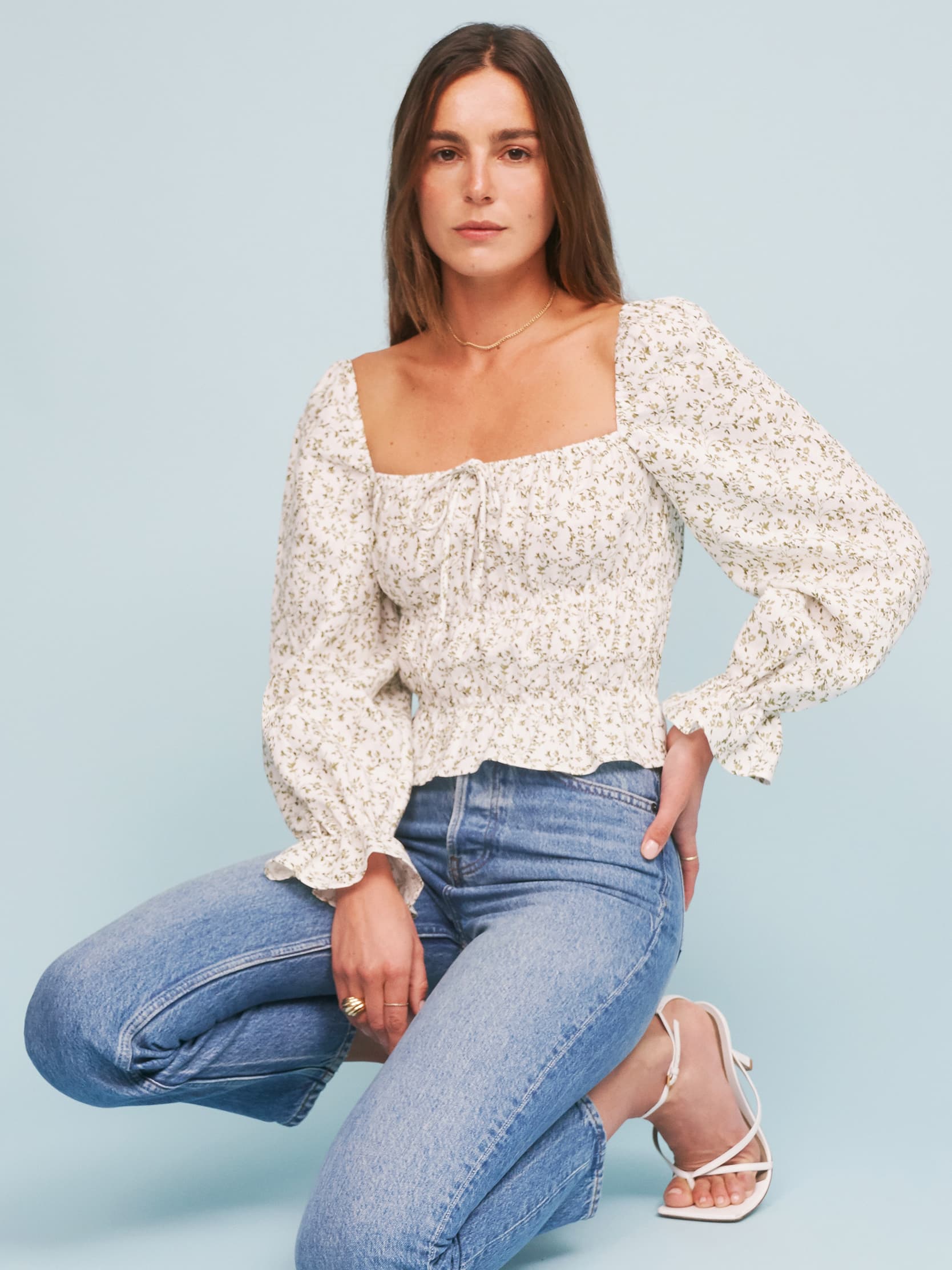 Ivy Pimento Linen Top