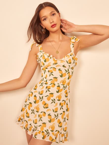 reformation orange dress