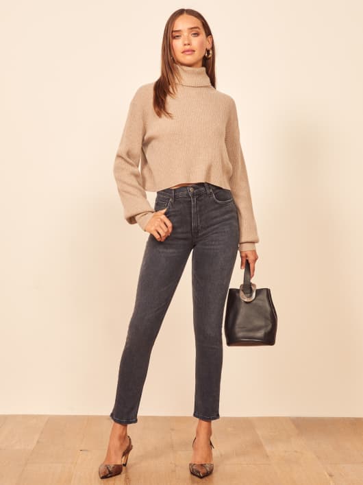 reformation stretch crop jeans