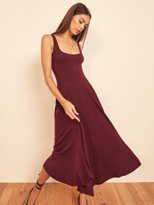 reformation merlot dress