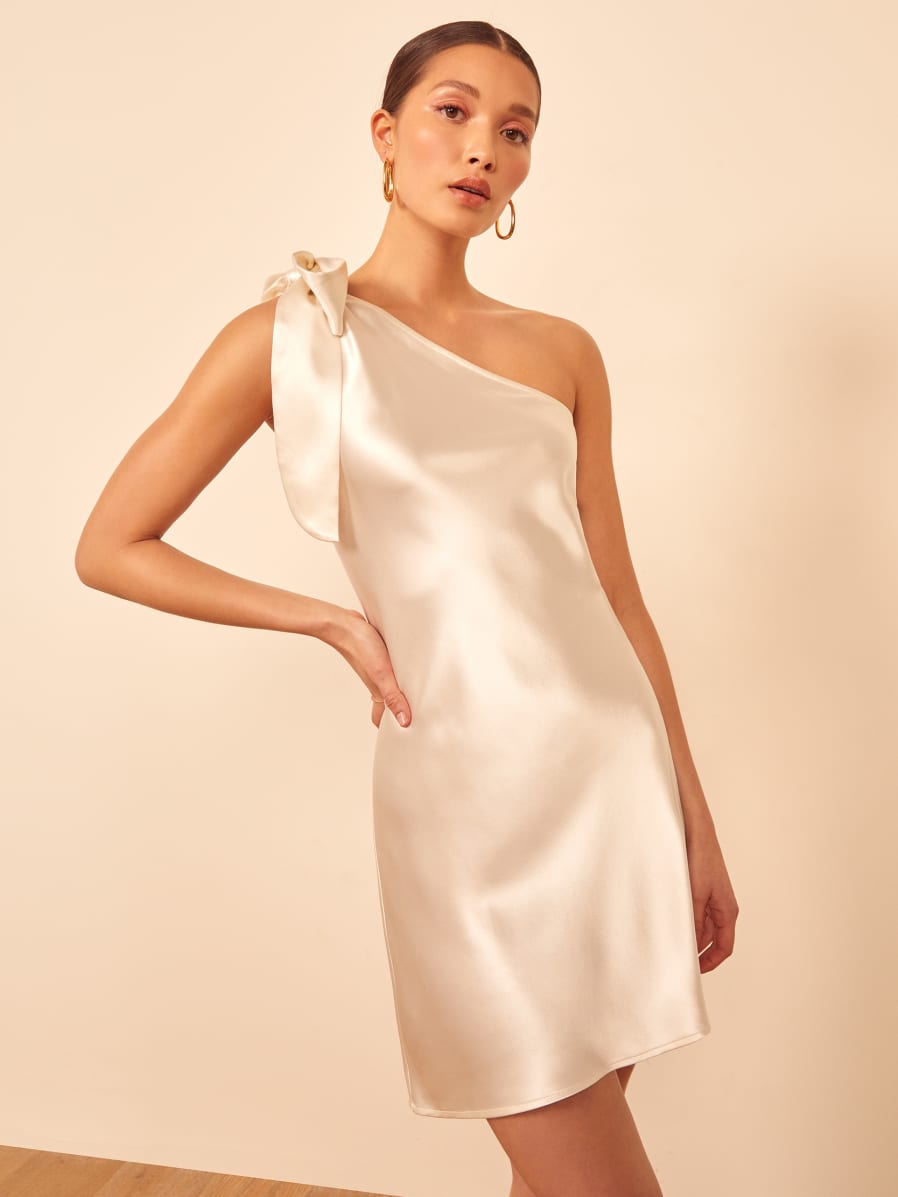 reformation one shoulder dress