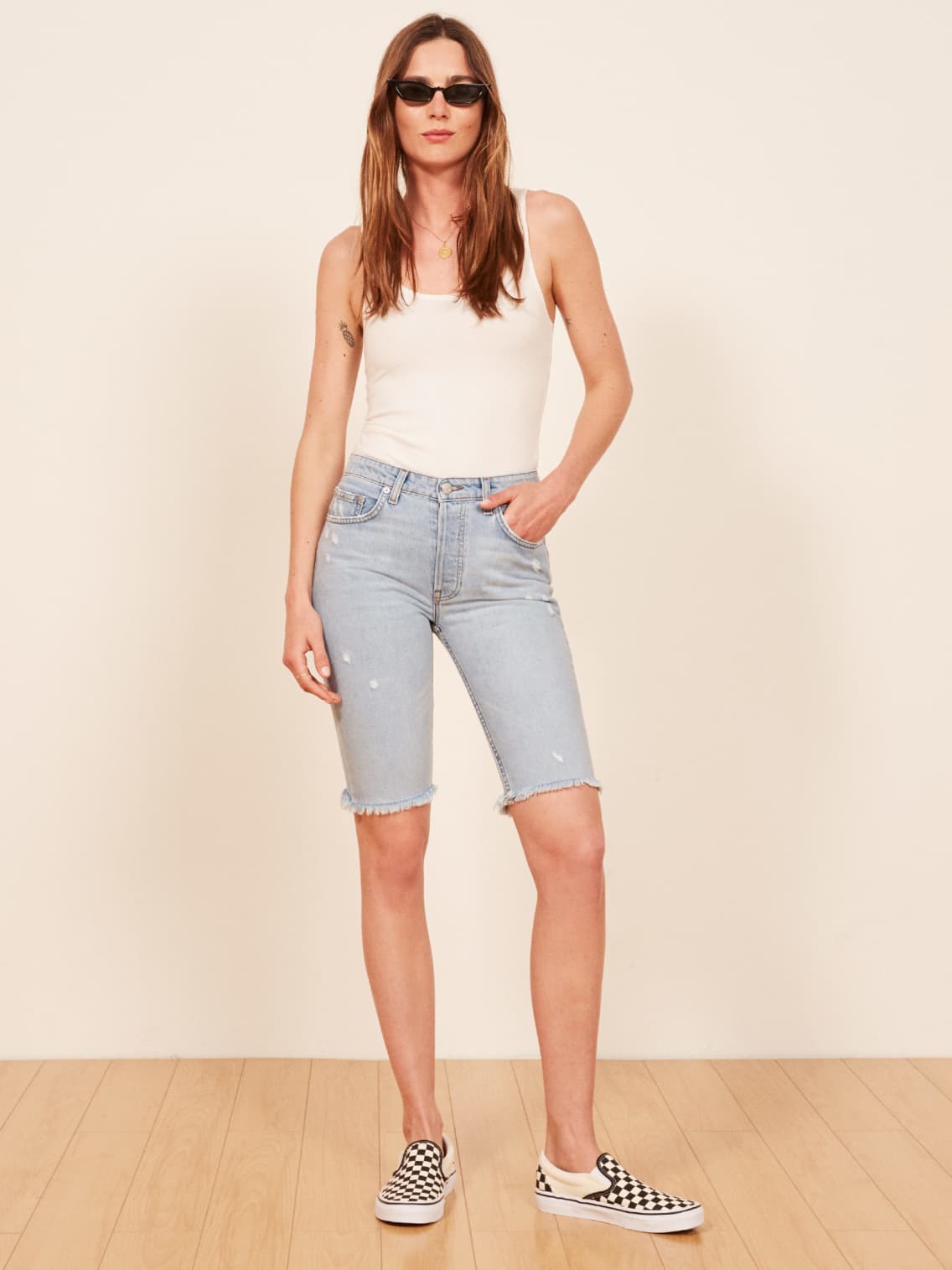 denim bermuda shorts