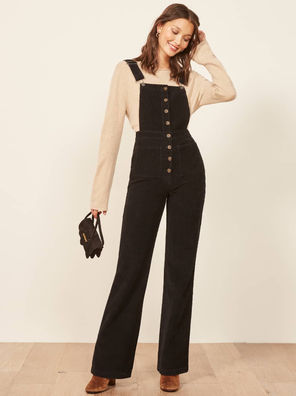 reformation corduroy jumpsuit