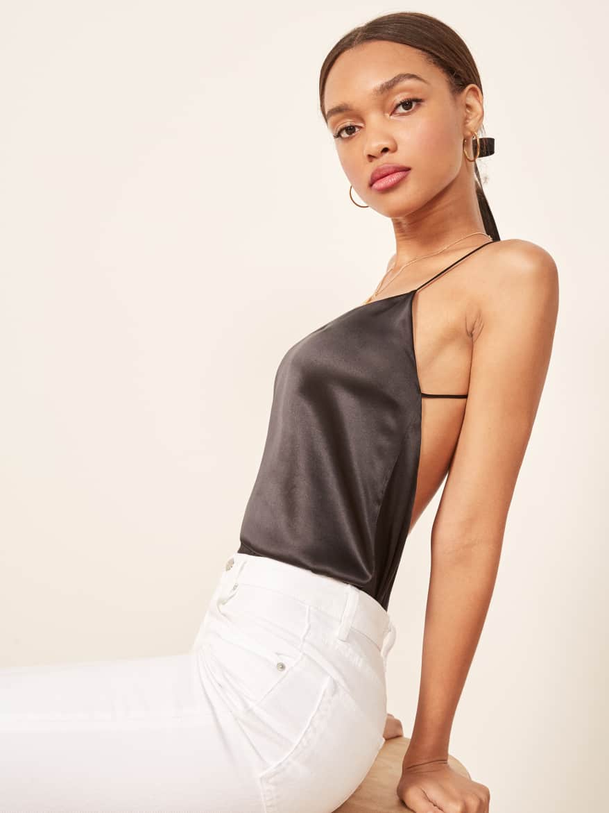 reformation backless dress