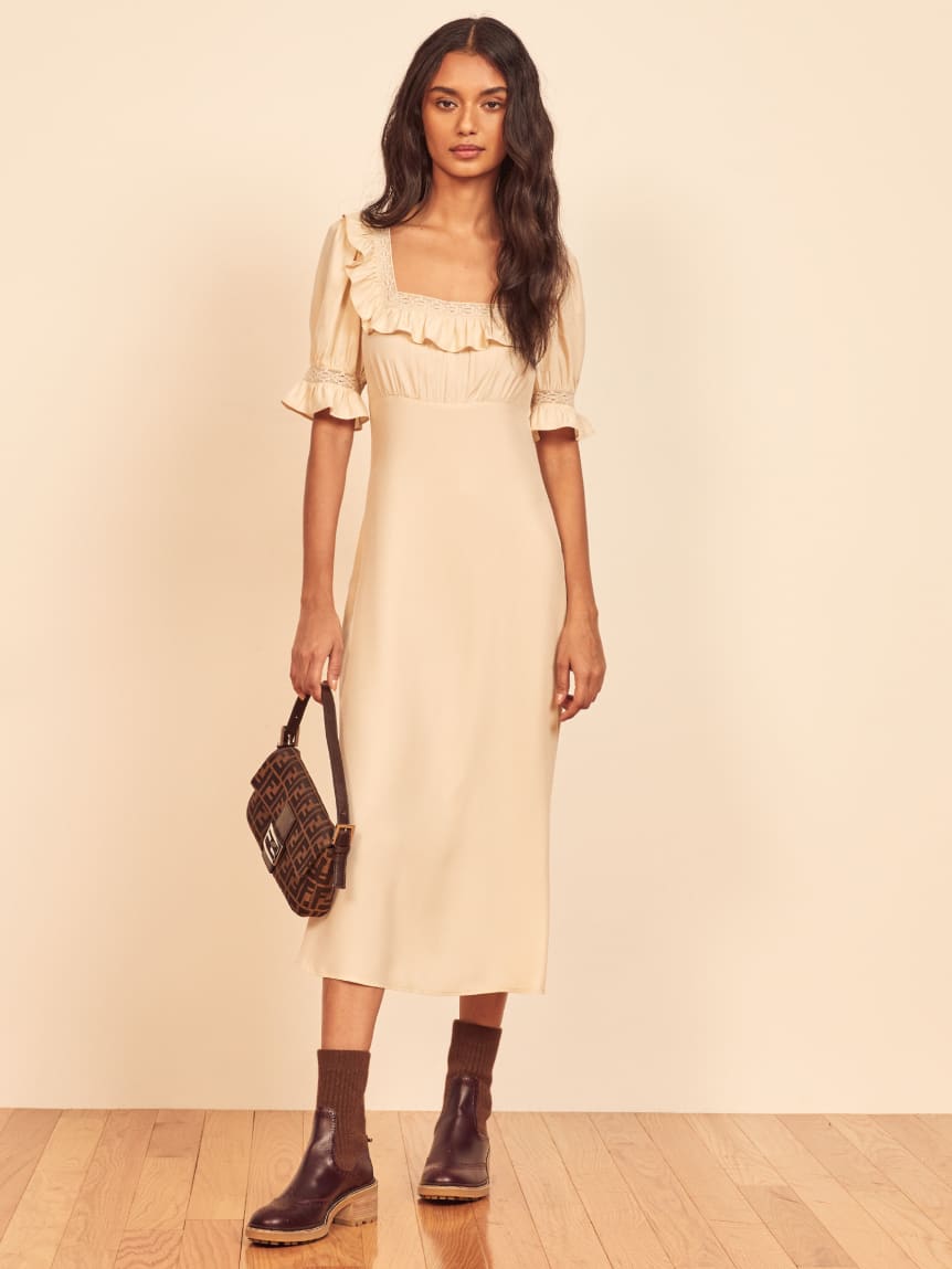 reformation silk dress