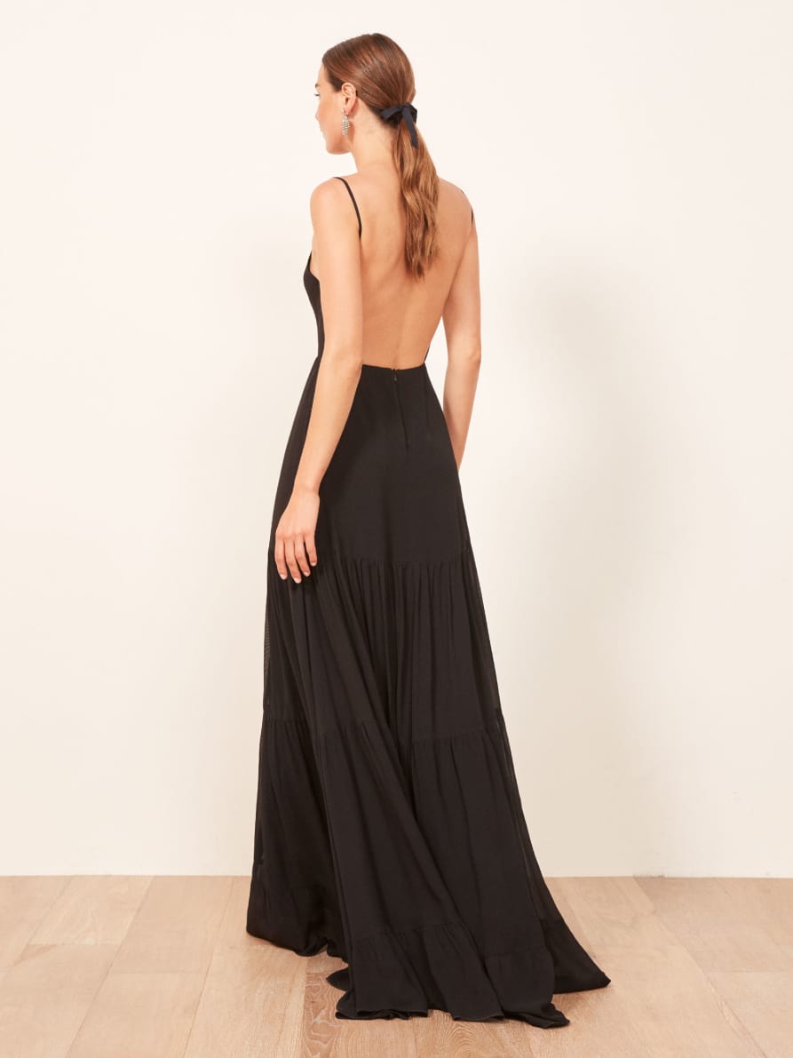 reformation backless dress