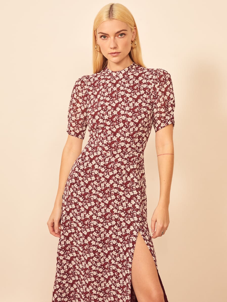 reformation high neck dress