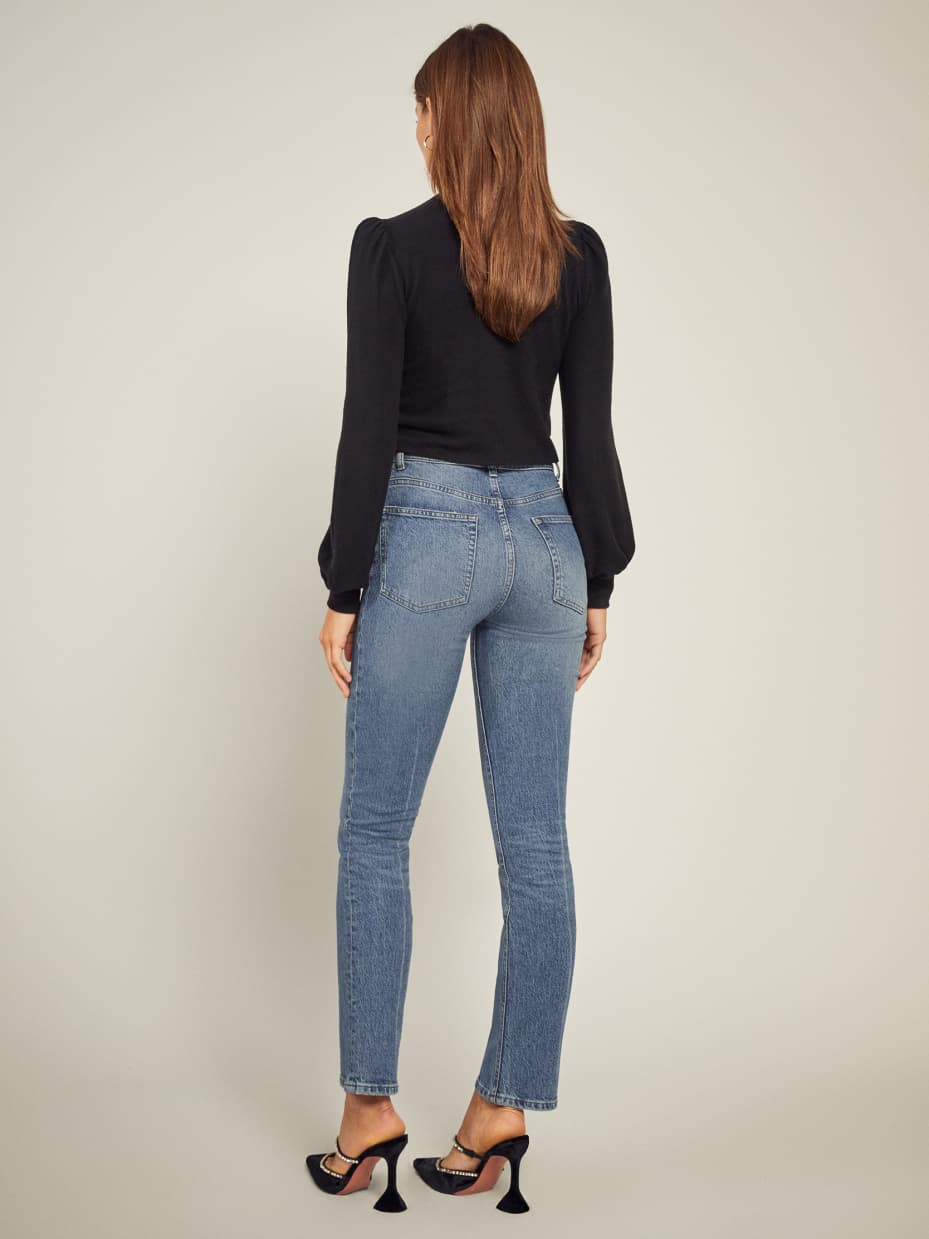 button fly straight jeans