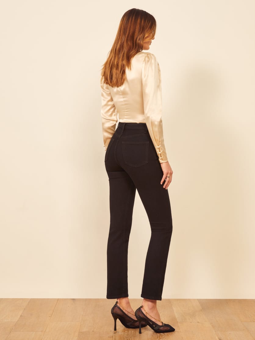 reformation straight leg jeans