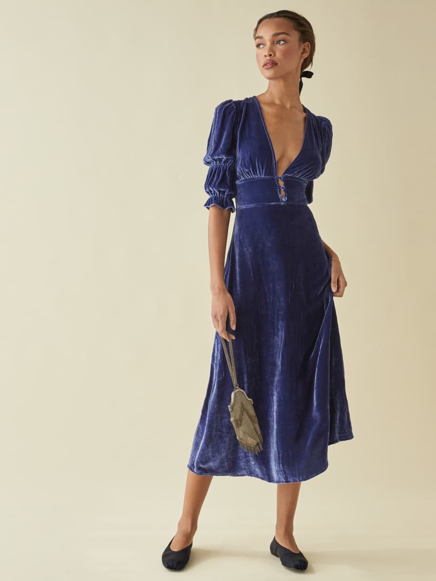 velvet reformation dress