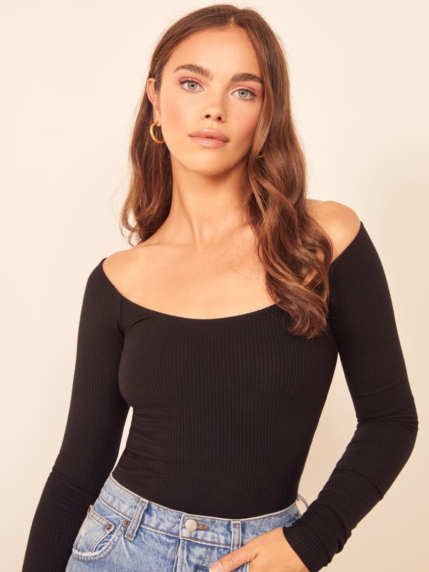 reformation off the shoulder top