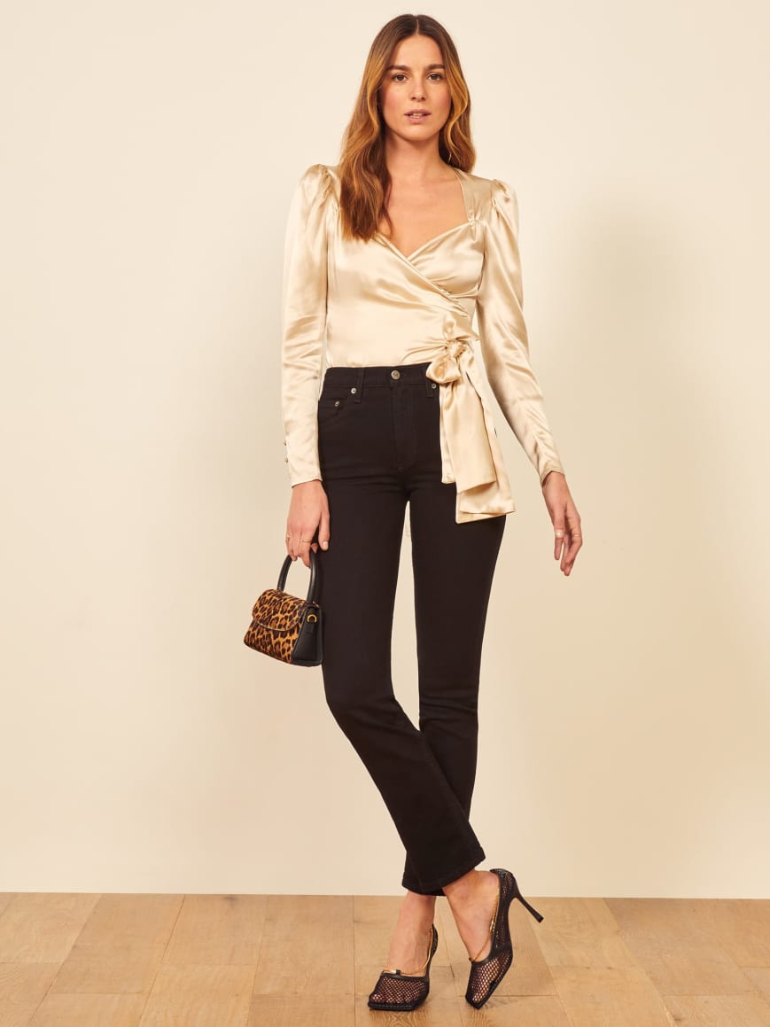 reformation liza high straight jean
