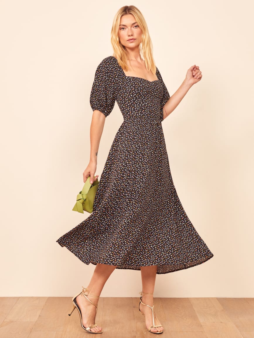 reformation puff sleeve dress