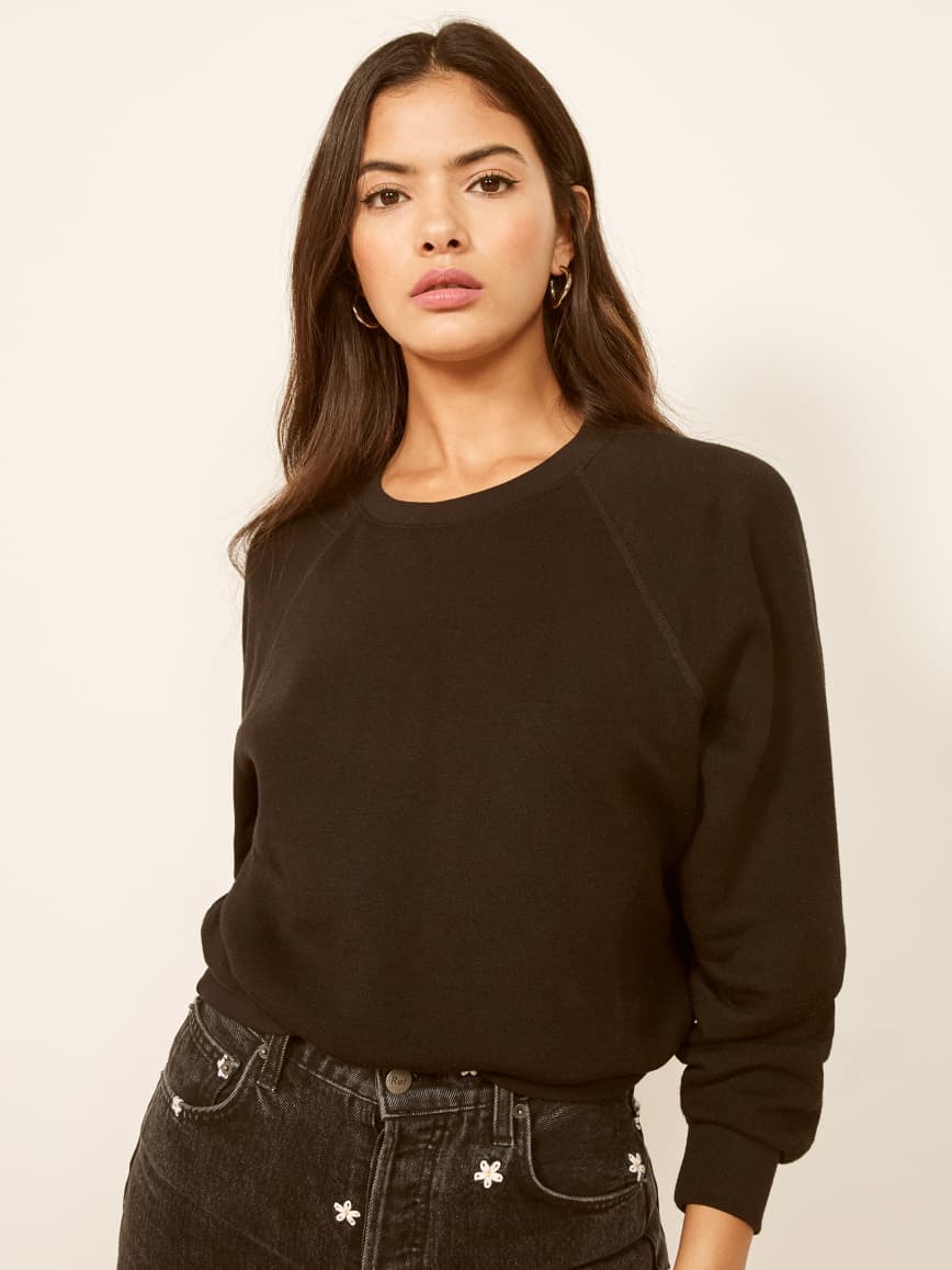 reformation rio classic sweatshirt