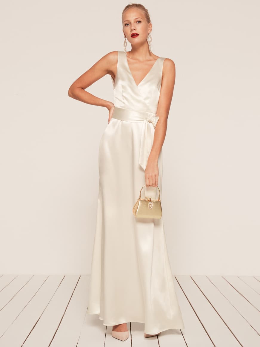 silk dress reformation