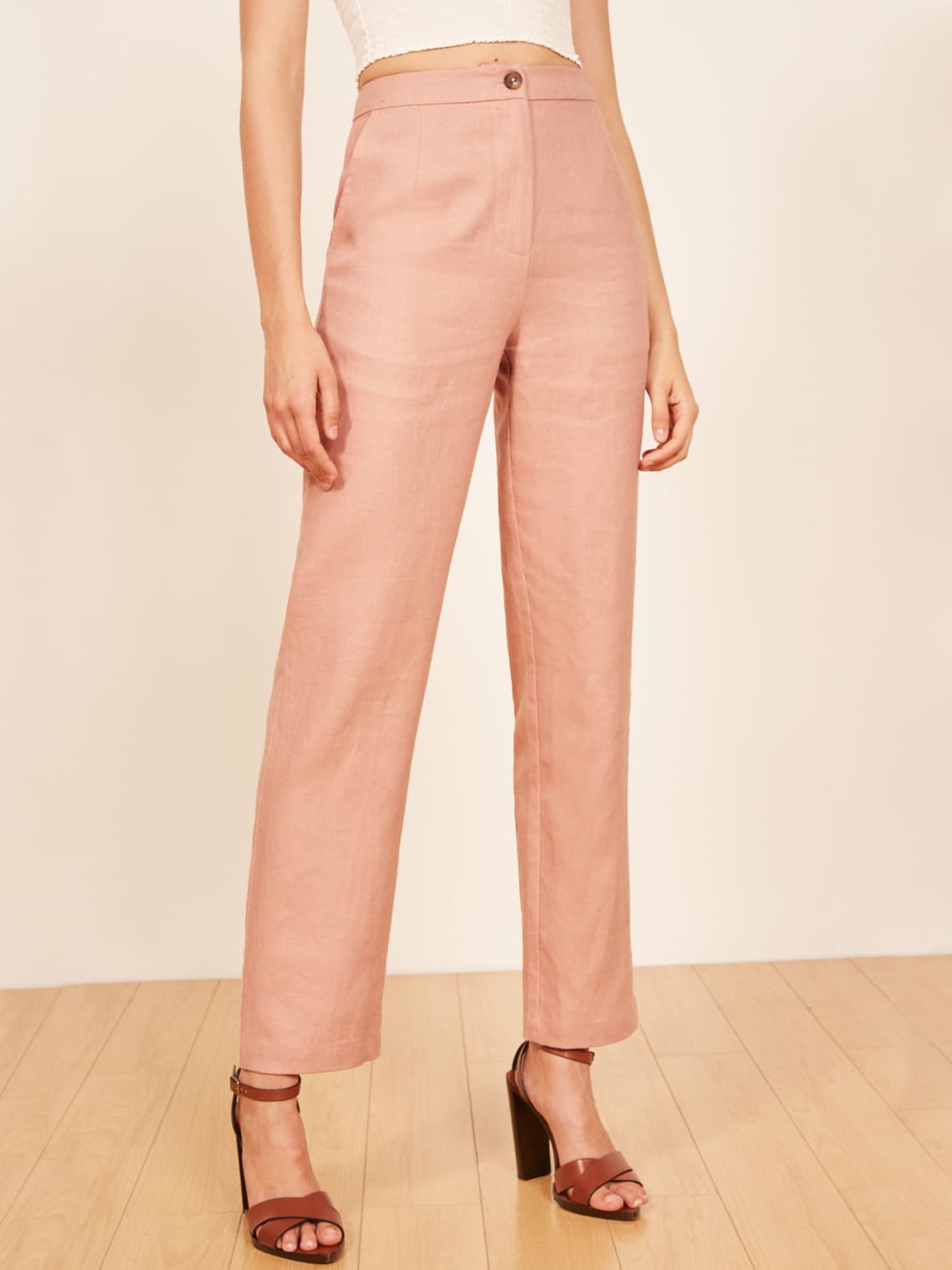 reformation linen pants