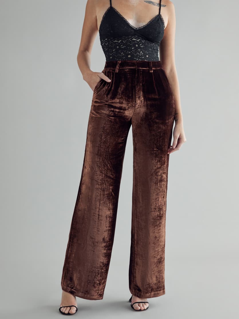 reformation velvet pants