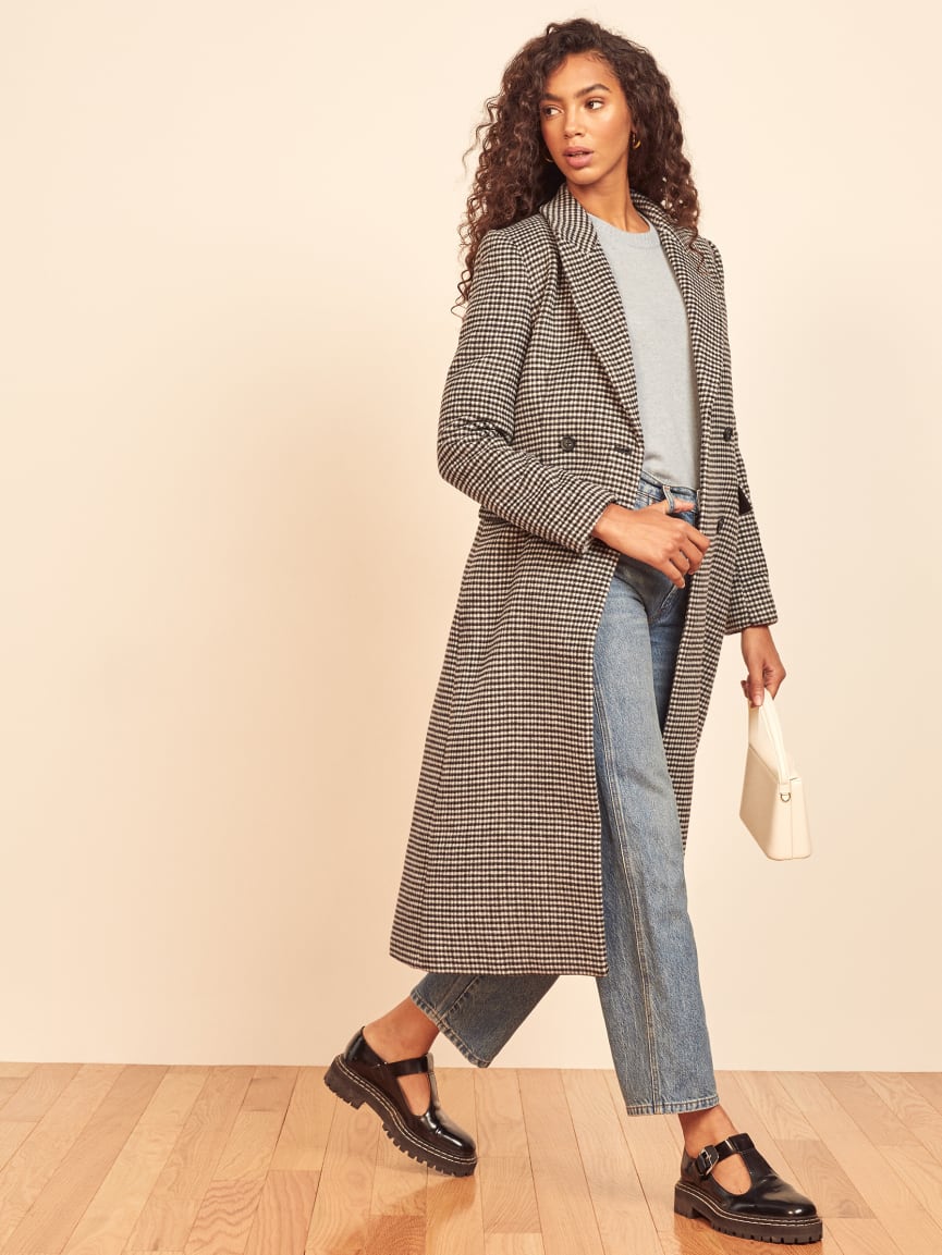 Black/White Check York Coat