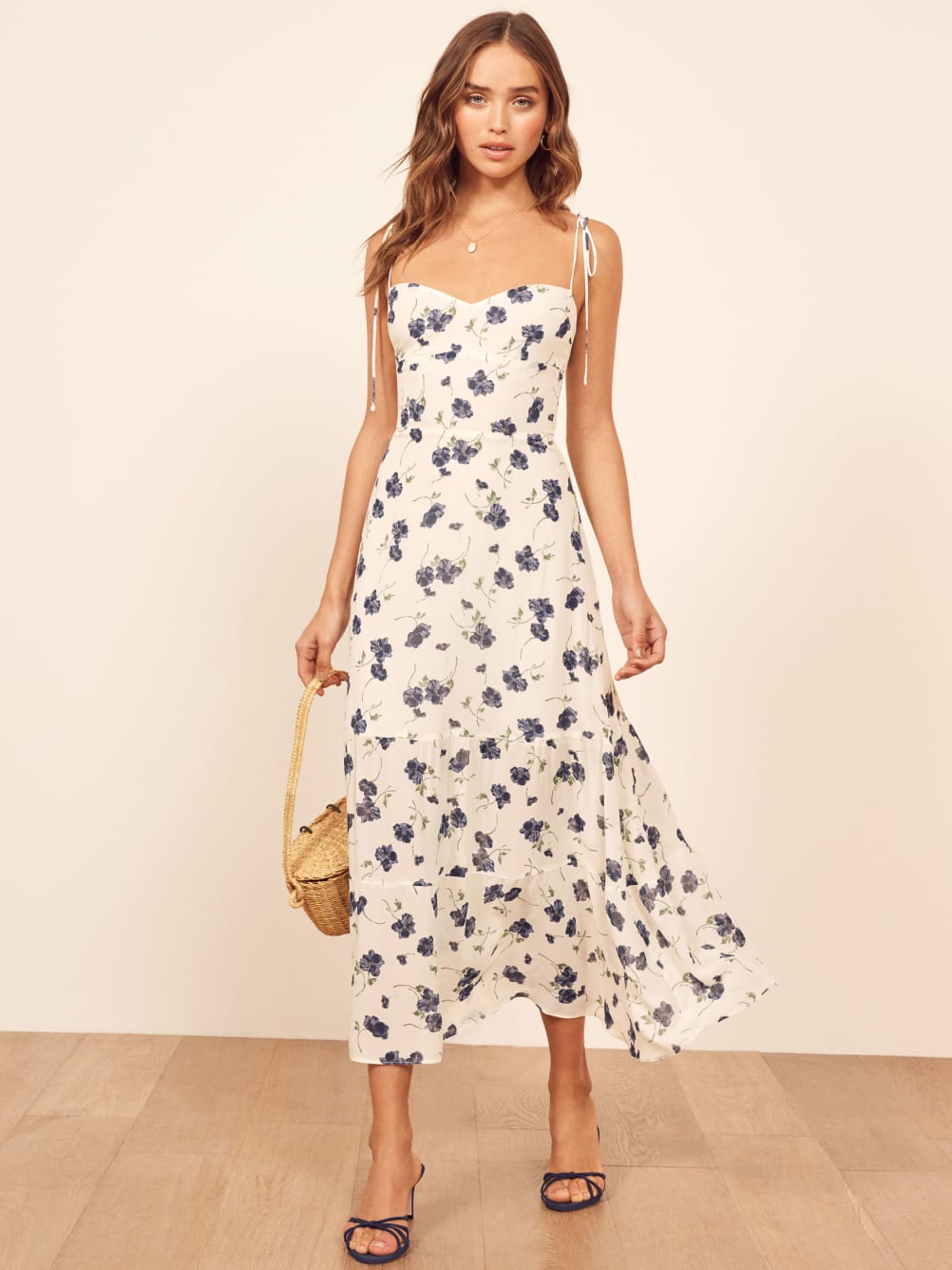 reformation yellow floral dress