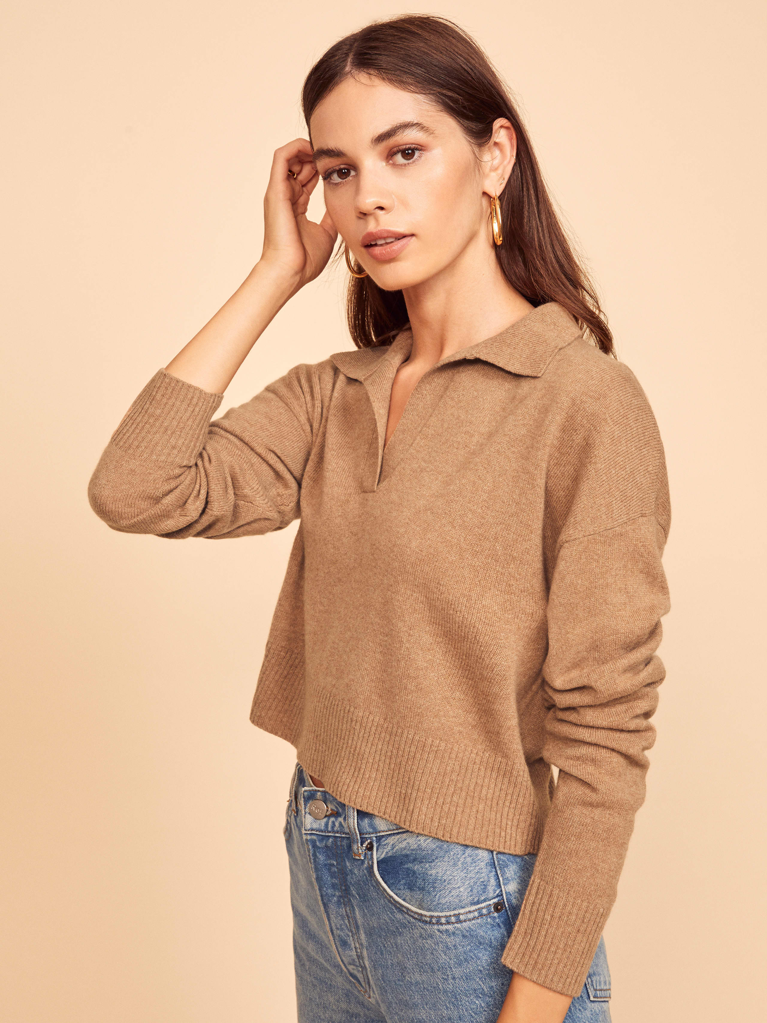 Cashmere Polo Sweater - Sustainable 