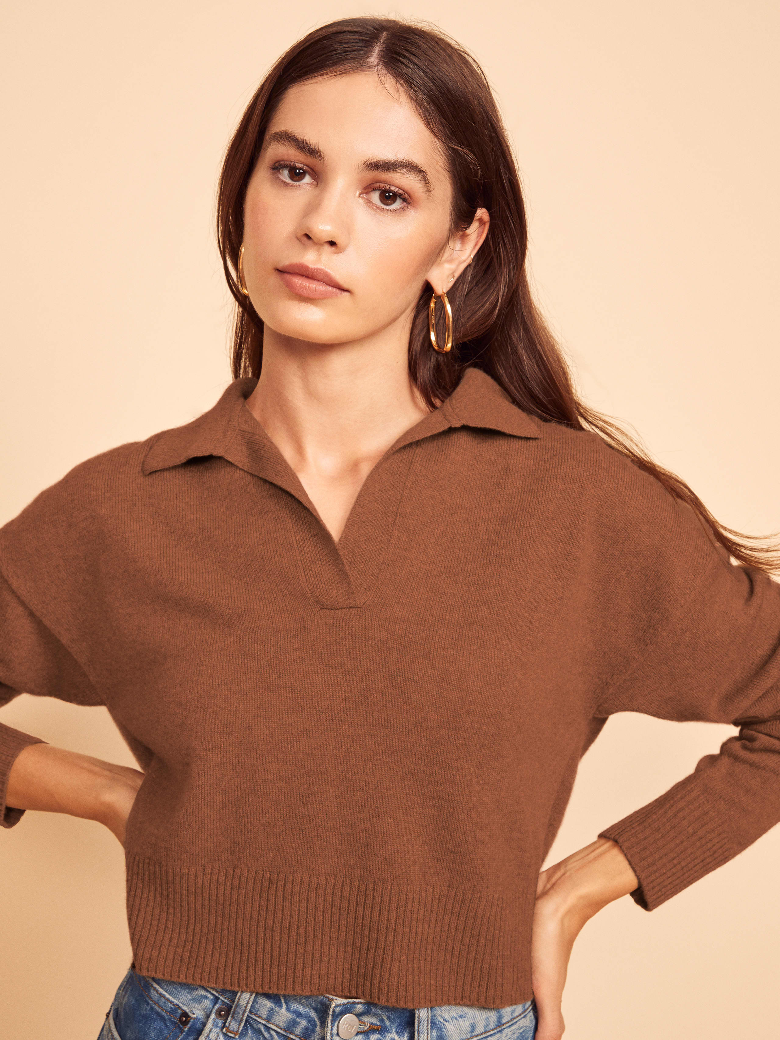 Cashmere Polo Sweater - Sustainable Sweaters | Reformation