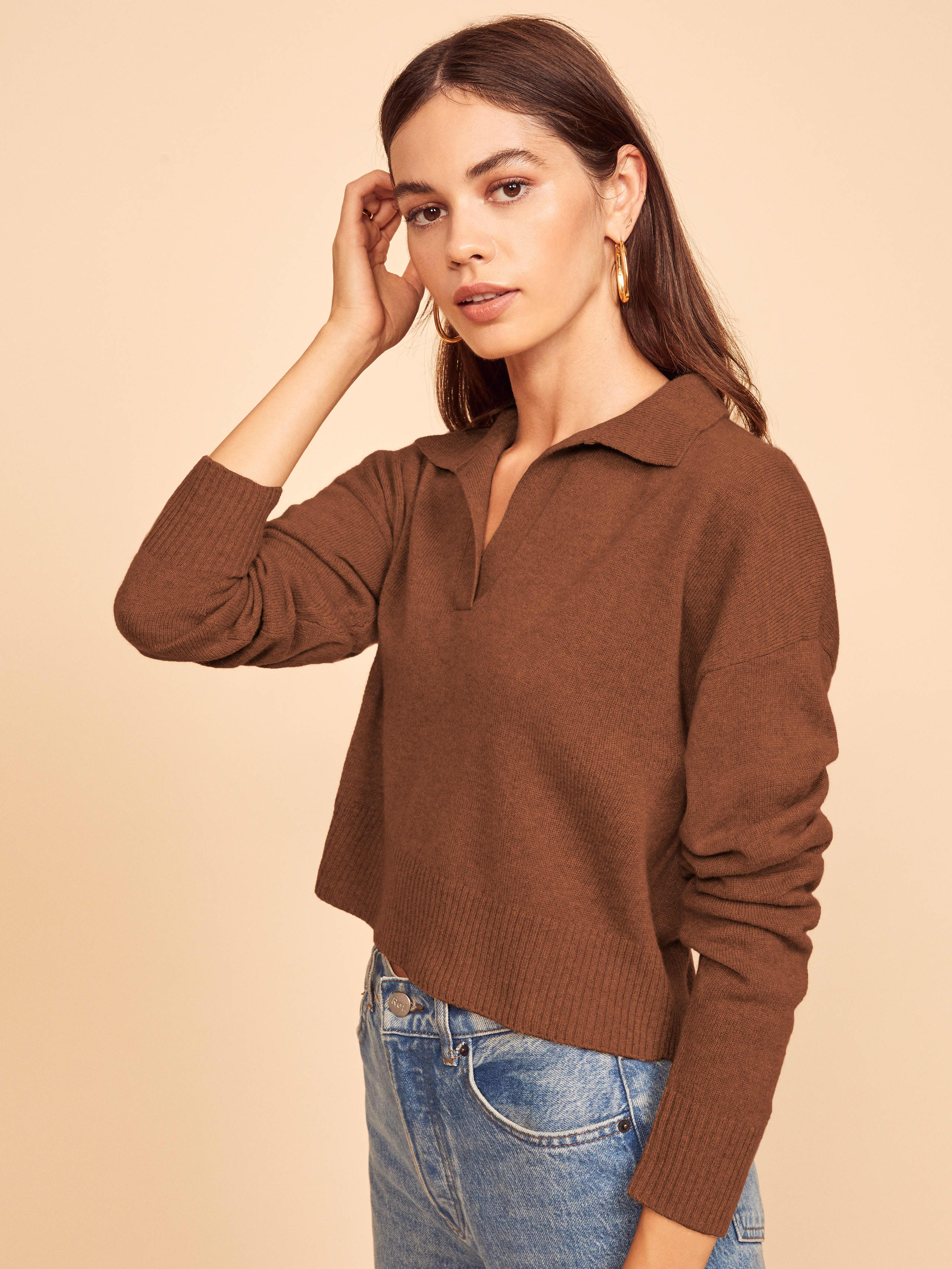 Cashmere Polo Sweater - Sustainable Sweaters | Reformation