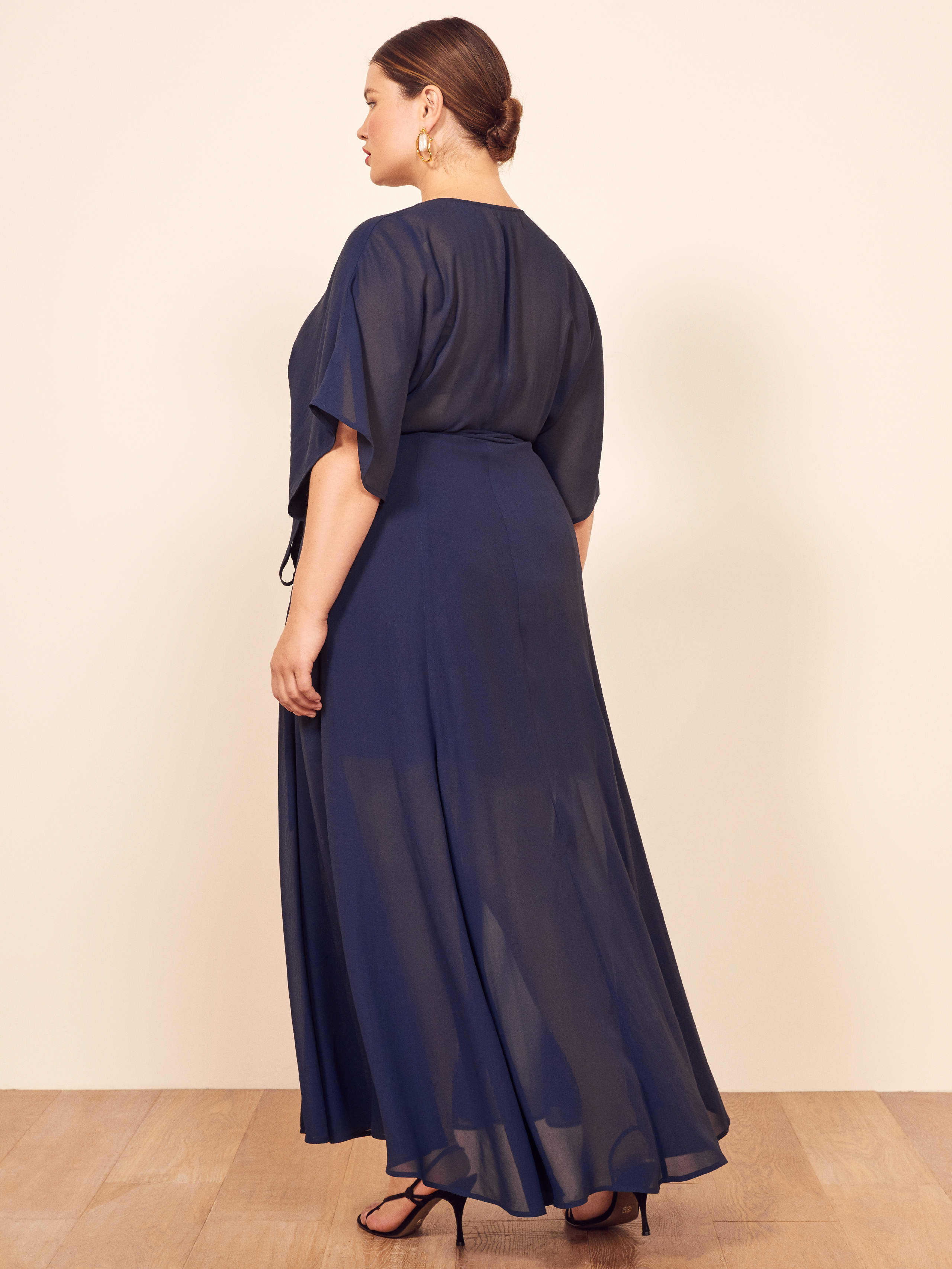 Winslow Dress Es - 3/4 Sleeve Bridal Georgette | Reformation