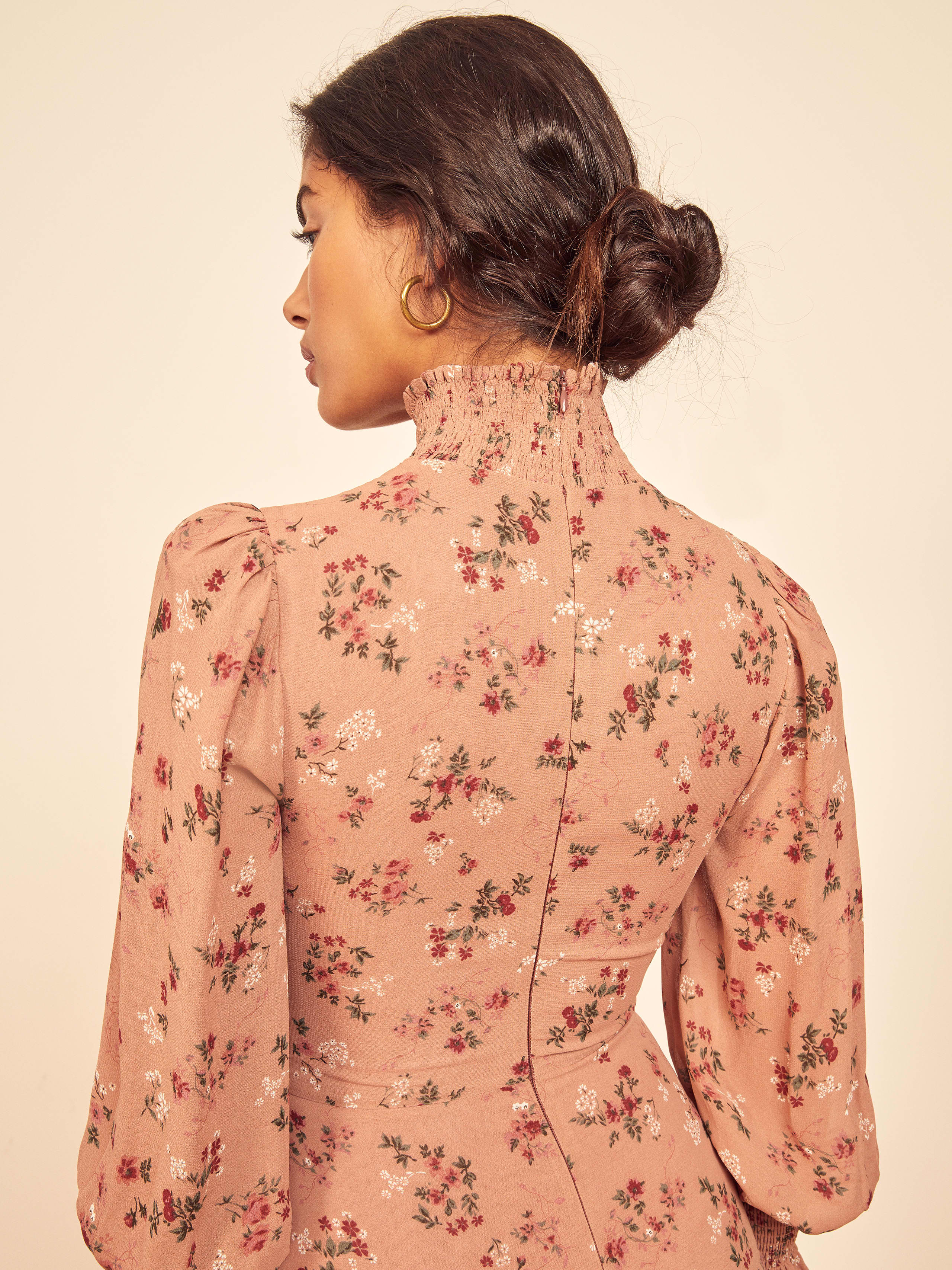 galena long sleeve midi dress reformation