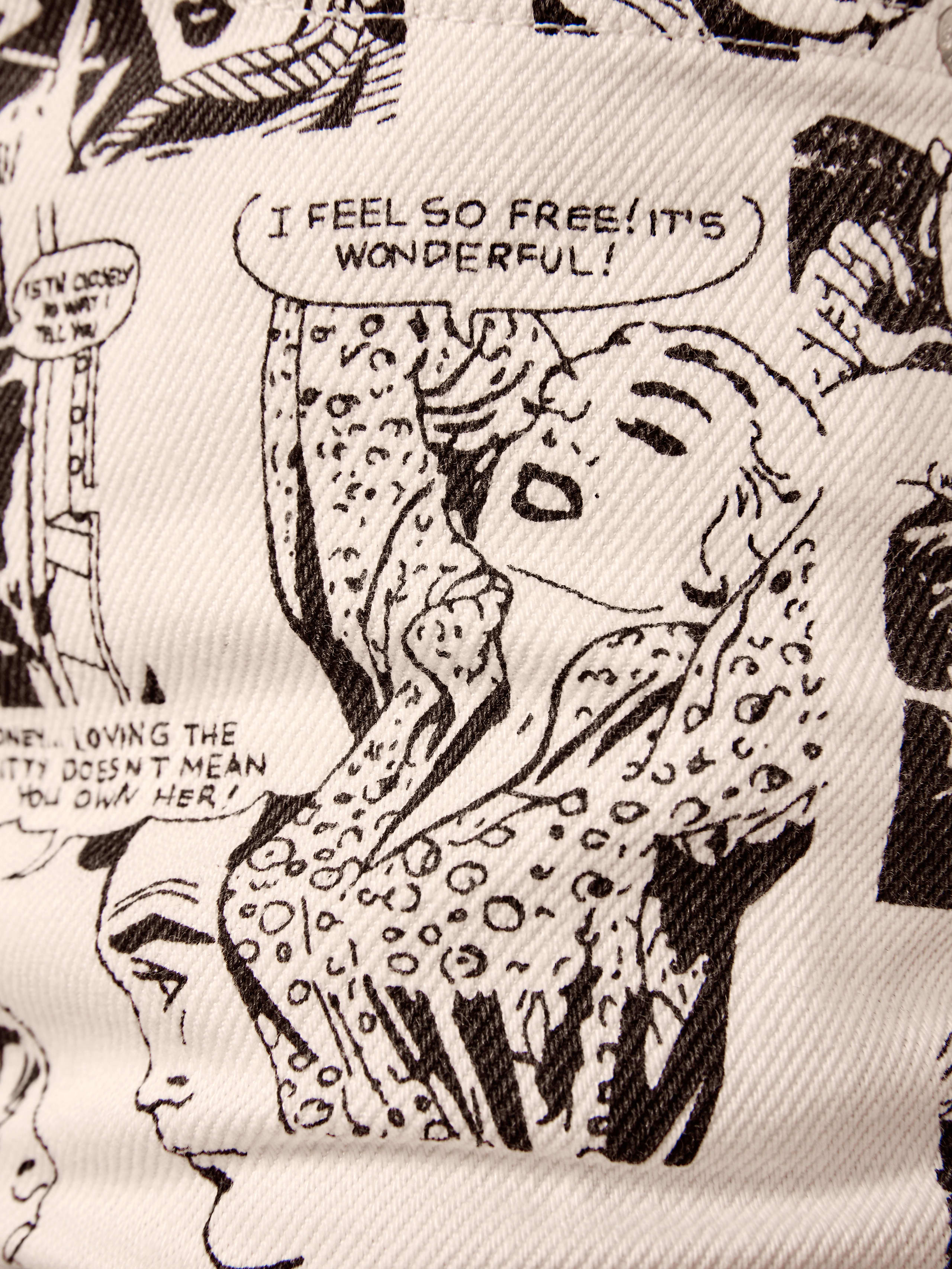 newsprint high straight long jeans