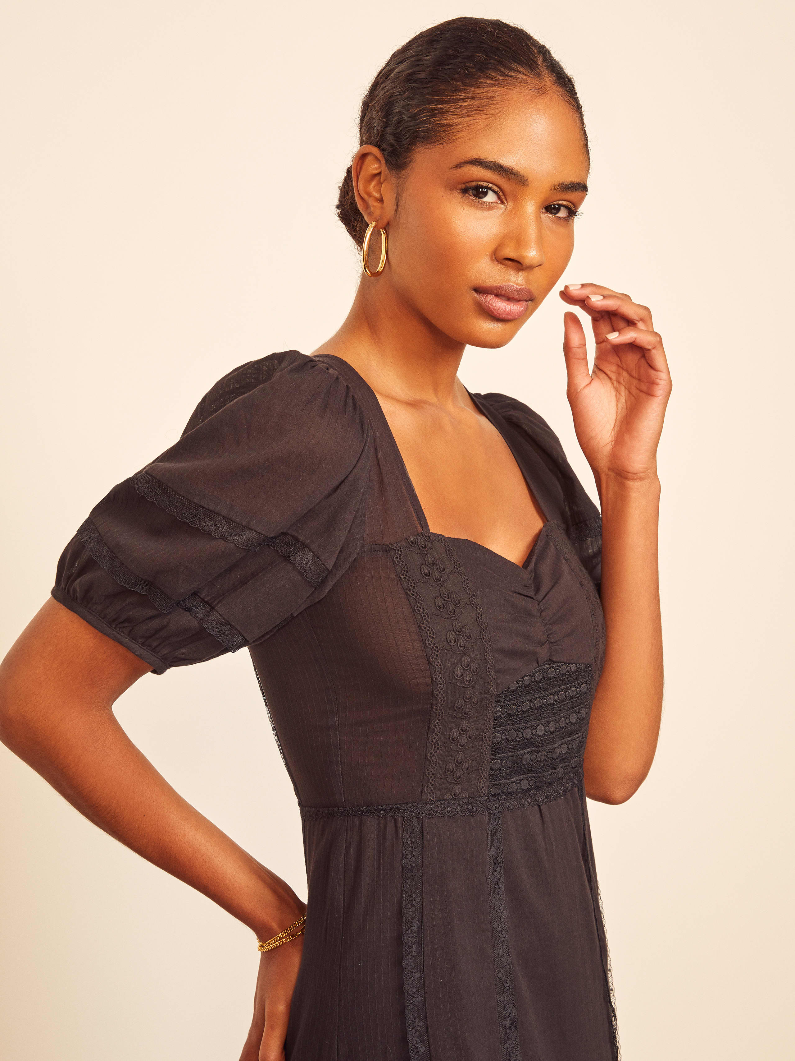 Norwich Dress Short Sleeve Midi Voile Reformation